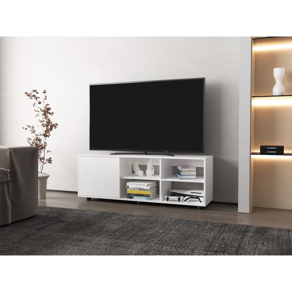 Mesa Para Tv Perleo Blanco Para Tv De 55"