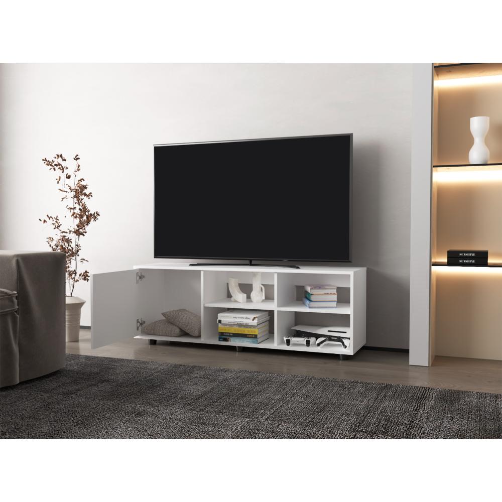 Mesa Para Tv Perleo Blanco Para Tv De 55"