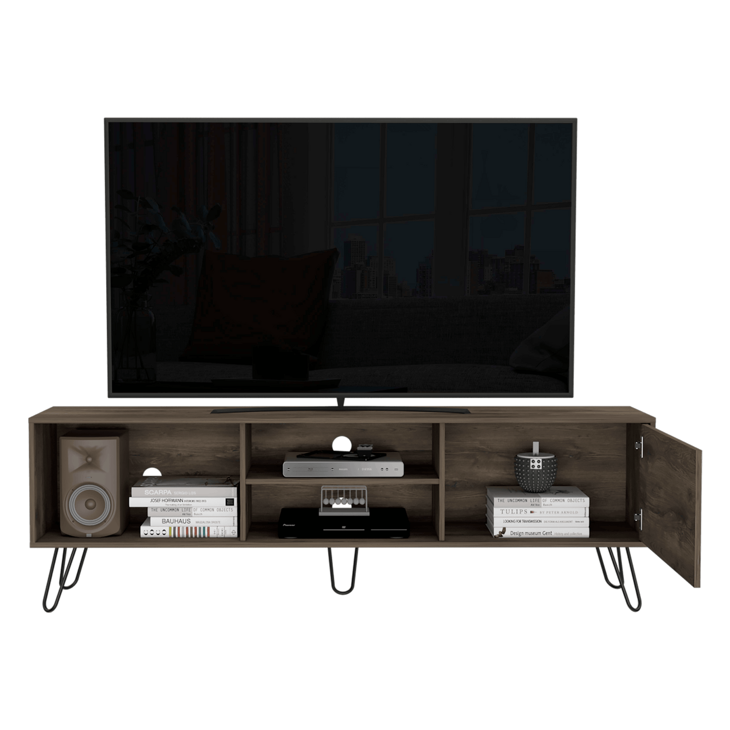 Mesa Para Tv Azunor Nogal Para Tv De 75"