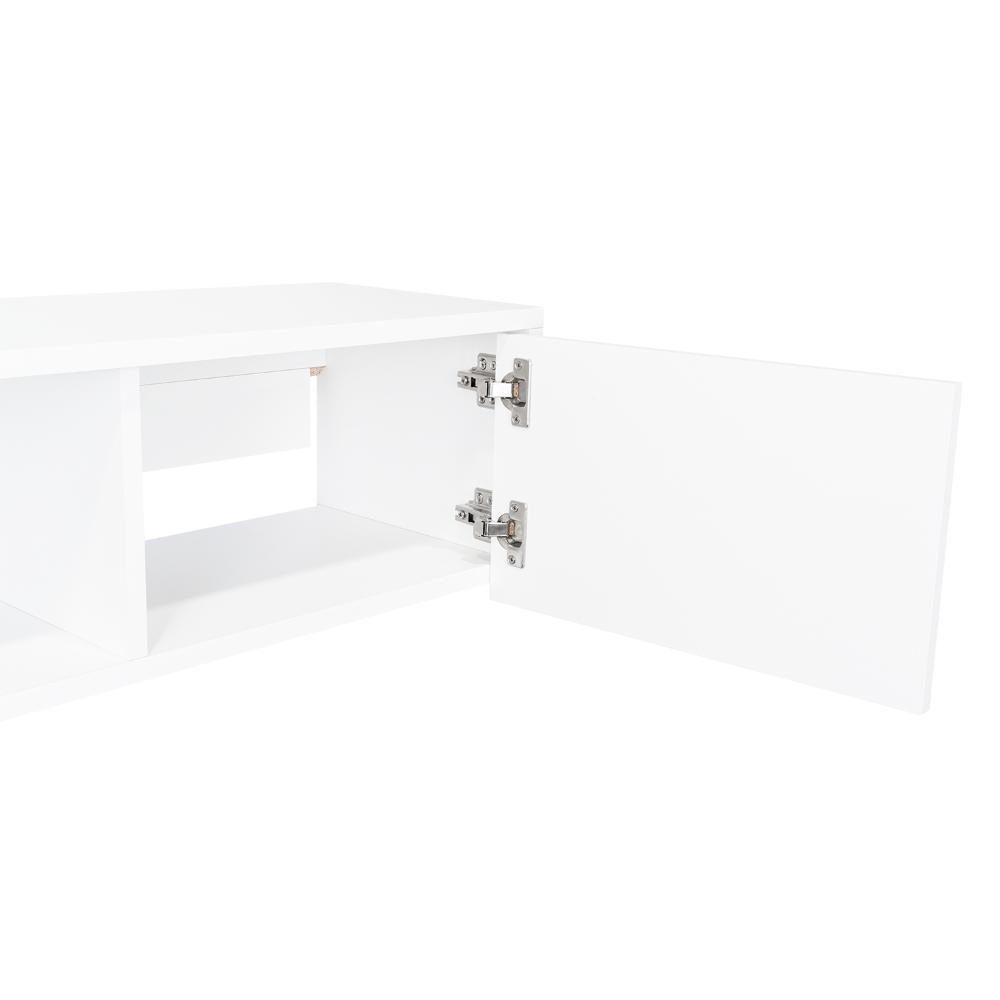 Mesa Para Tv Flotante Len Blanco