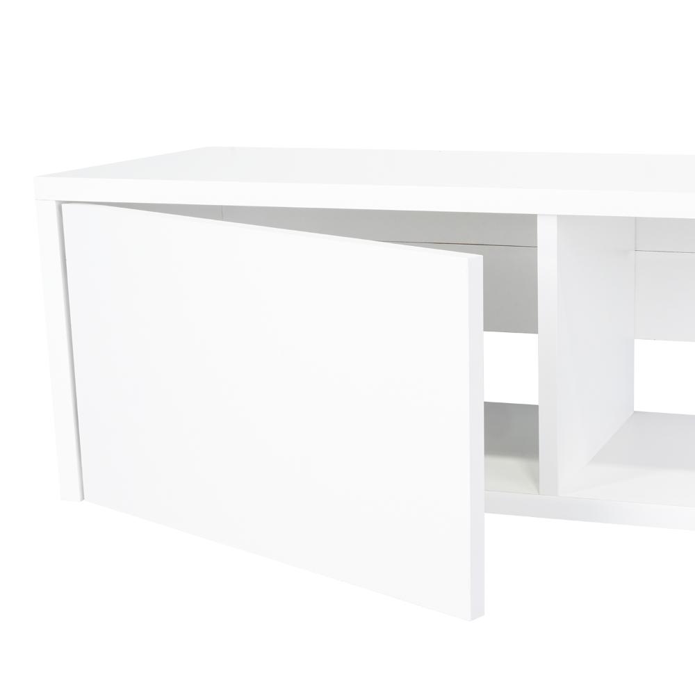 Mesa Para Tv Flotante Len Blanco