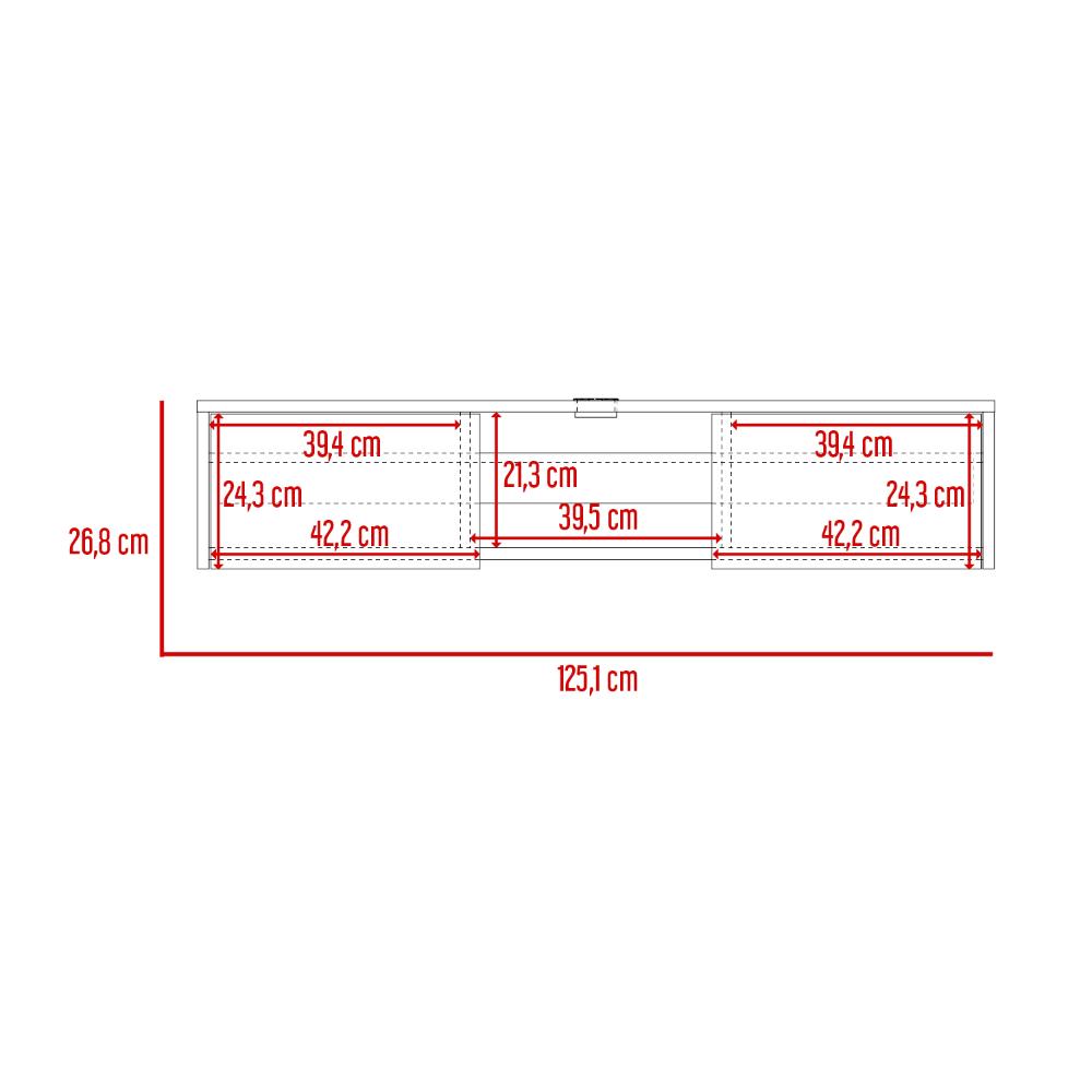 Mesa Para Tv Flotante Len Blanco