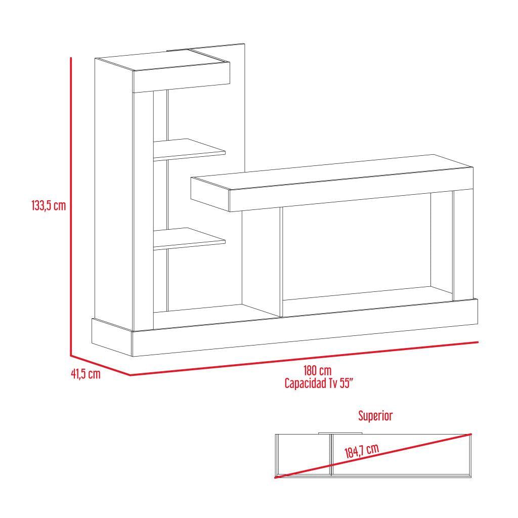 Mesa Para Tv Zamiac Coñac Hasta 55"