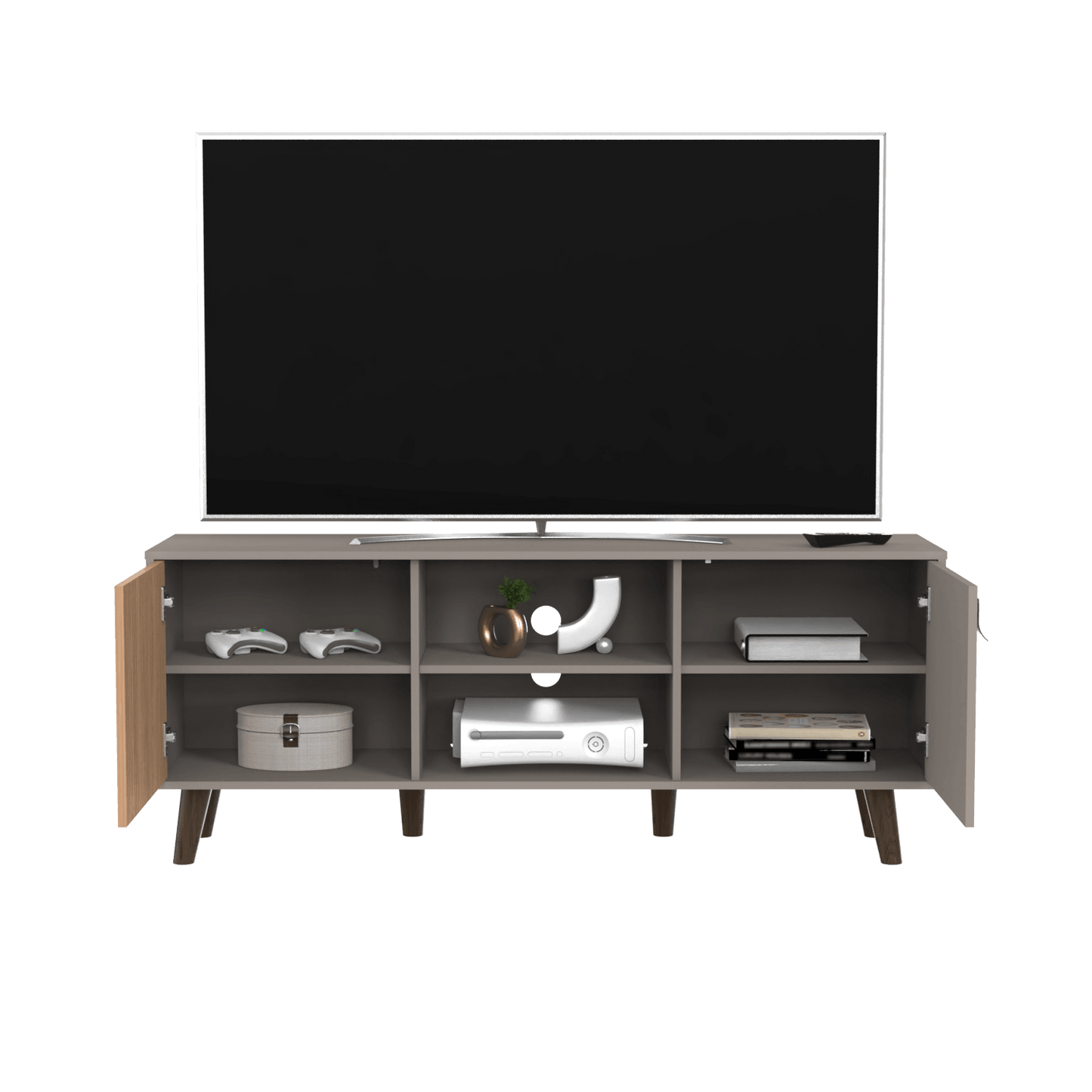 Rack Para Tv Arisia Taupe Lenno Para Tv De 65''