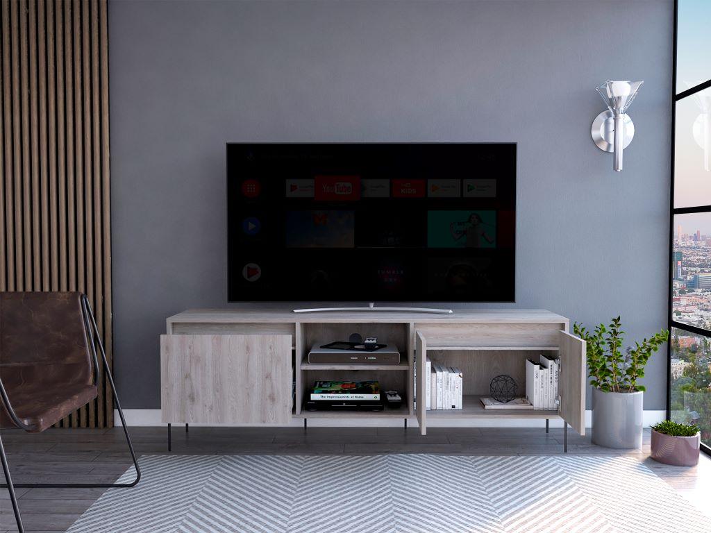 Mesa Para Tv Parys Ceniza Para Tv De 60"