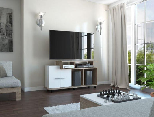 Rack Para Tv Volatil Miel Blanco