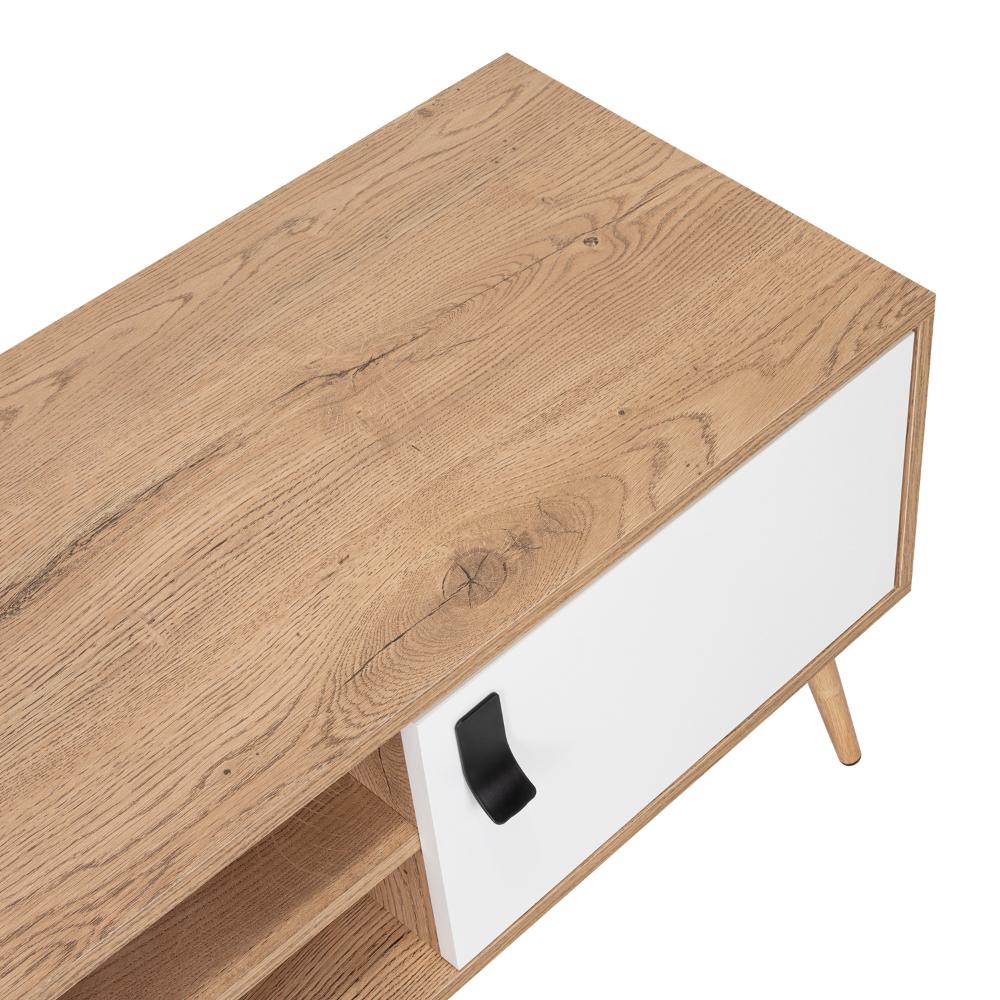 Mesa Para Tv Tiempo Blanco Y Macadamia Para Tv De 50"
