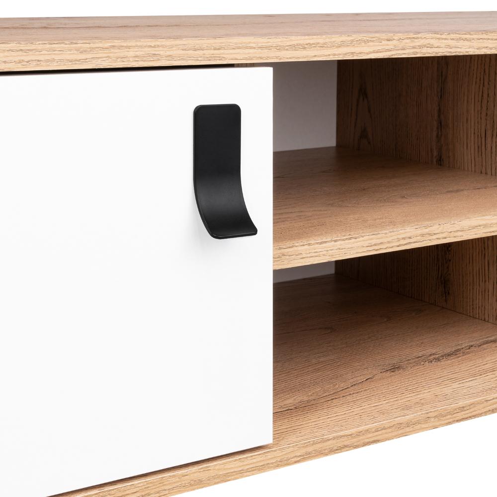 Mesa Para Tv Tiempo Blanco Y Macadamia Para Tv De 50"