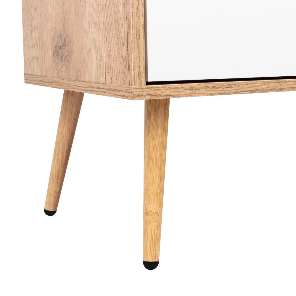 Mesa Para Tv Tiempo Blanco Y Macadamia Para Tv De 50"