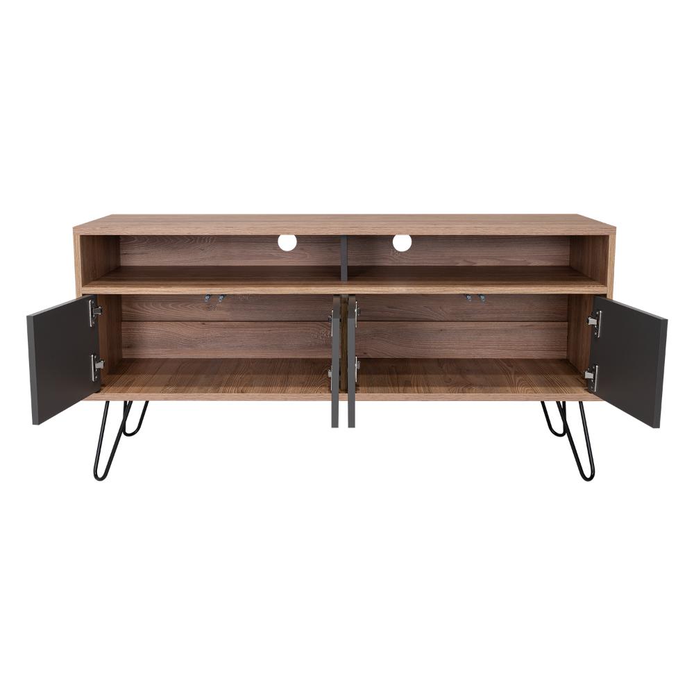 Mesa Para Tv Vamira Miel Y Plomo Para Televisor De 55"