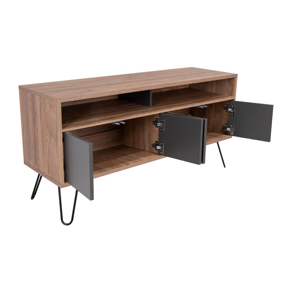 Mesa Para Tv Vamira Miel Y Plomo Para Televisor De 55"