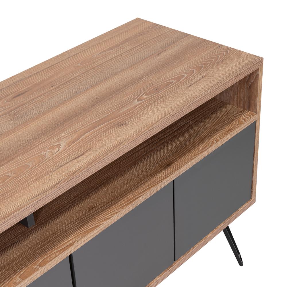 Mesa Para Tv Vamira Miel Y Plomo Para Televisor De 55"