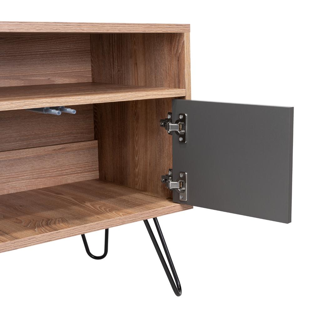 Mesa Para Tv Vamira Miel Y Plomo Para Televisor De 55"