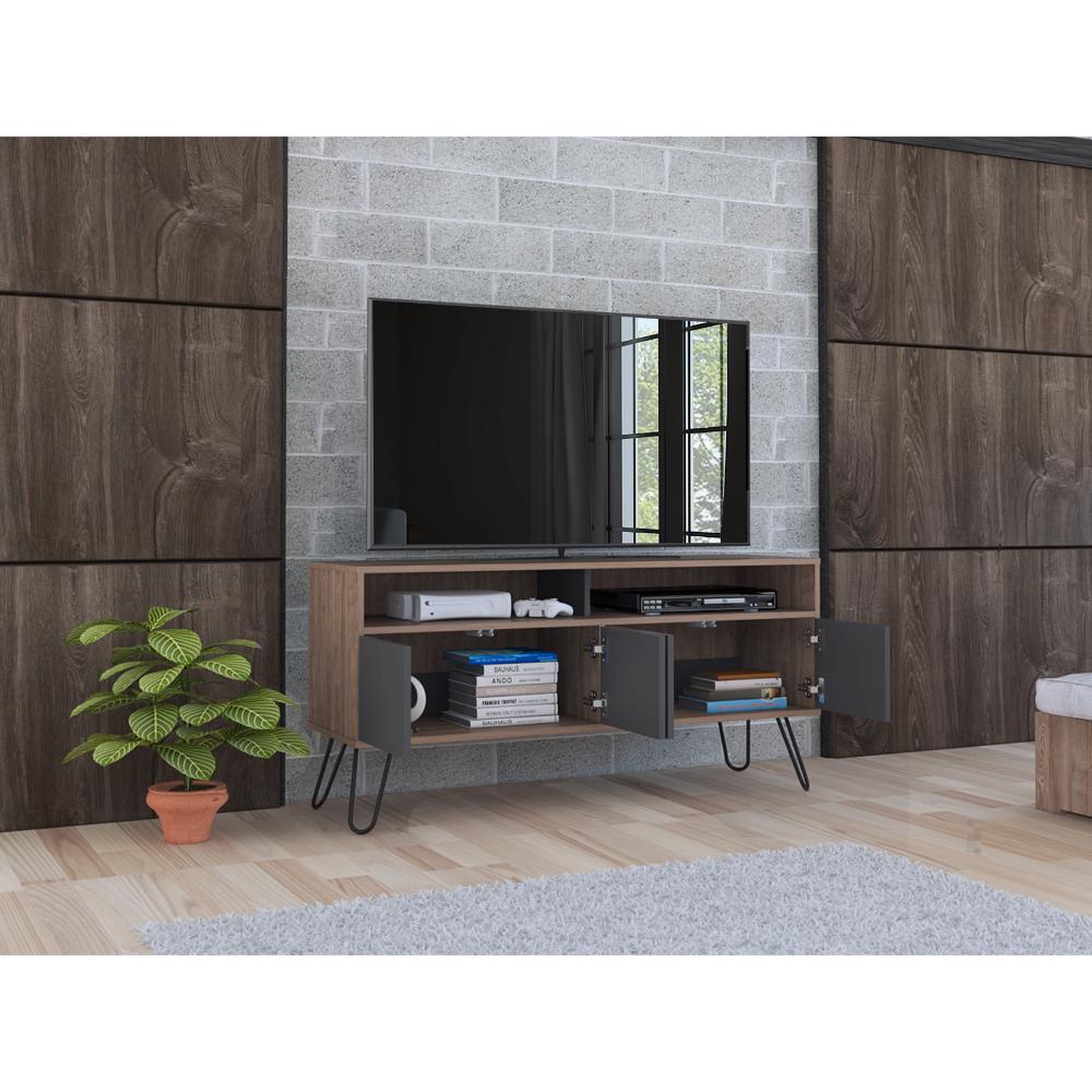 Mesa Para Tv Vamira Miel Y Plomo Para Televisor De 55"