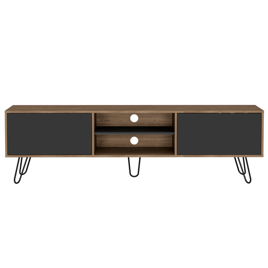 Rack Para Tv Vamira Miel Y Plomo