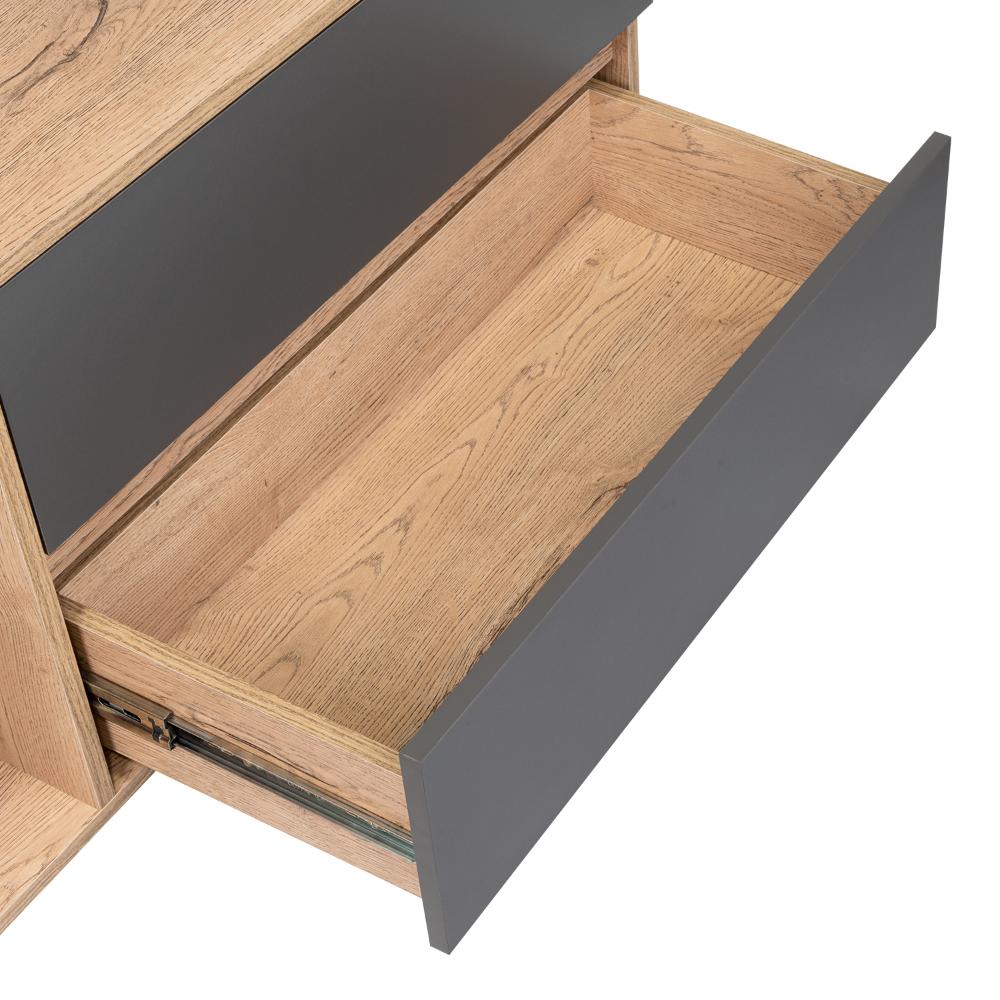 Rack Para Tv Jureli Macadamia Y Plomo Para Tv De 65''