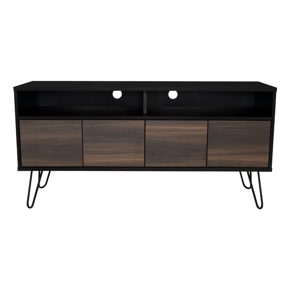 Mesa Para Tv Vamira Wengue Y Taupe Para Televisor De 55"