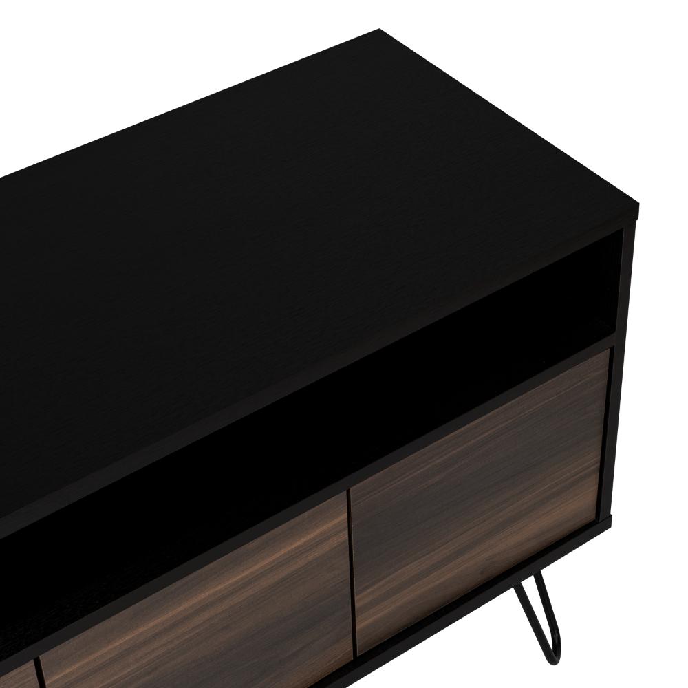 Mesa Para Tv Vamira Wengue Y Taupe Para Televisor De 55"