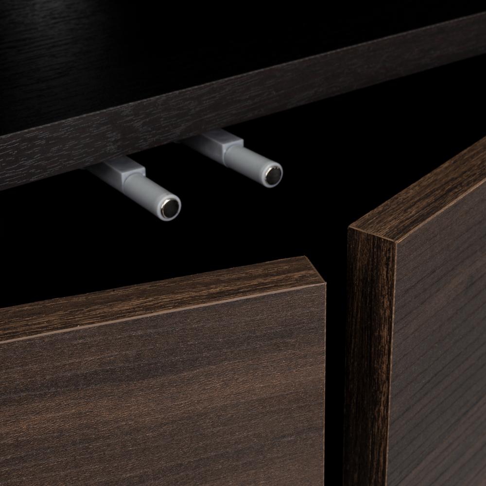 Mesa Para Tv Vamira Wengue Y Taupe Para Televisor De 55"