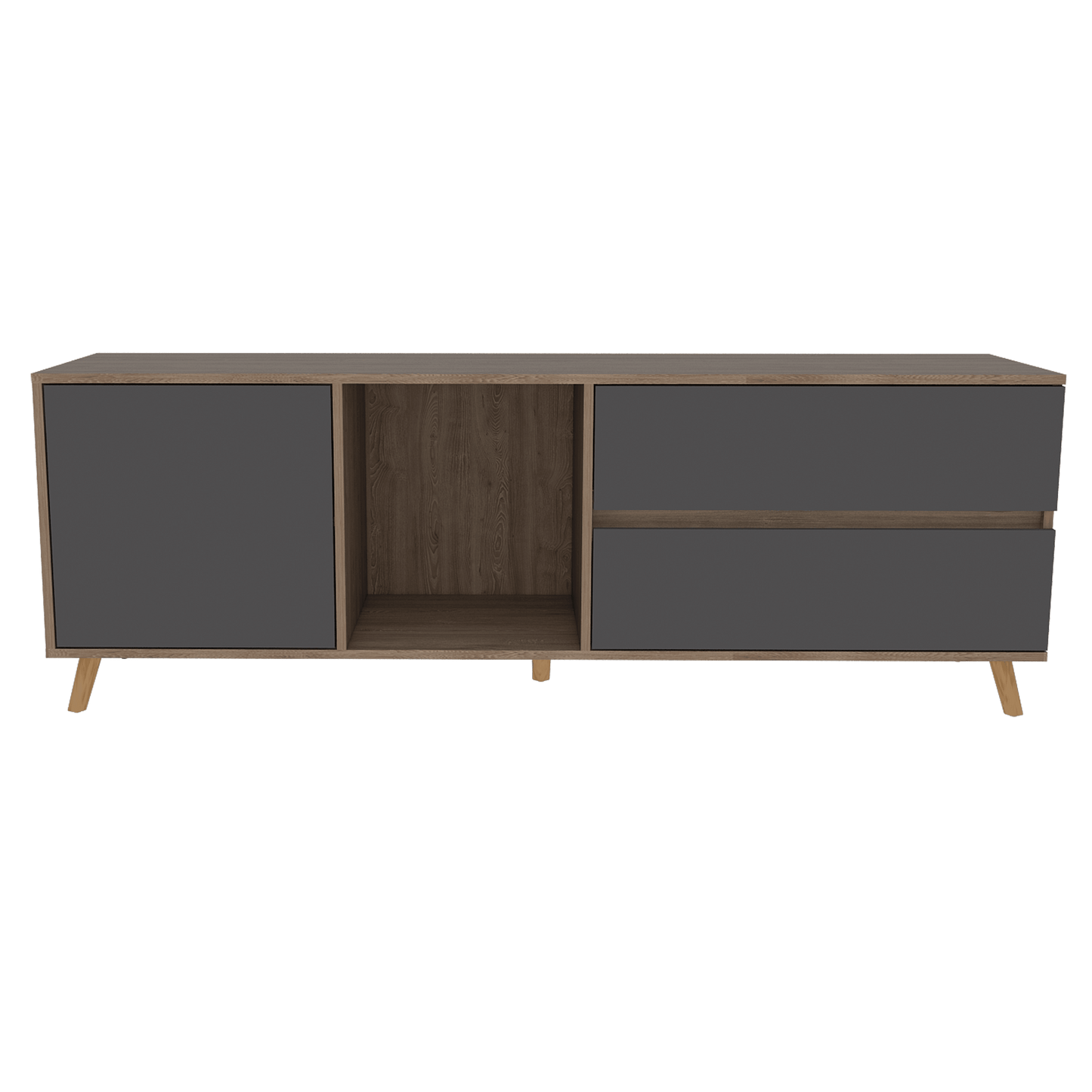 Rack Para Tv Jureli Miel + Plomo