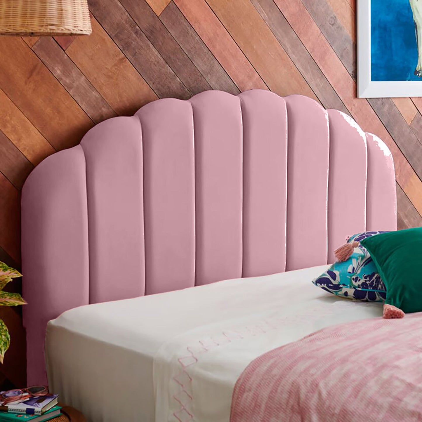 Base Cama con Espaldar Sencillo Infantil Coral rosado