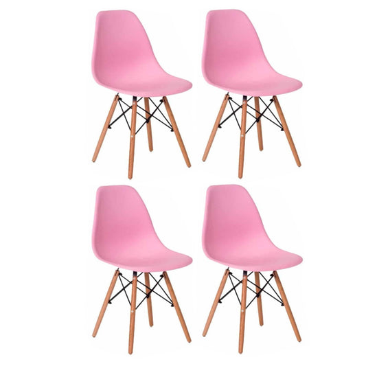 Set x4 Silla Eames Rosado