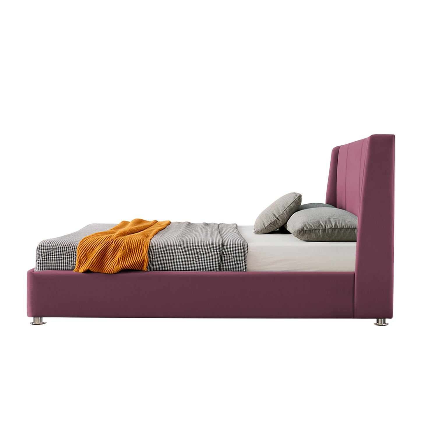 Base Cama Con Espaldar King Mousai Salmon