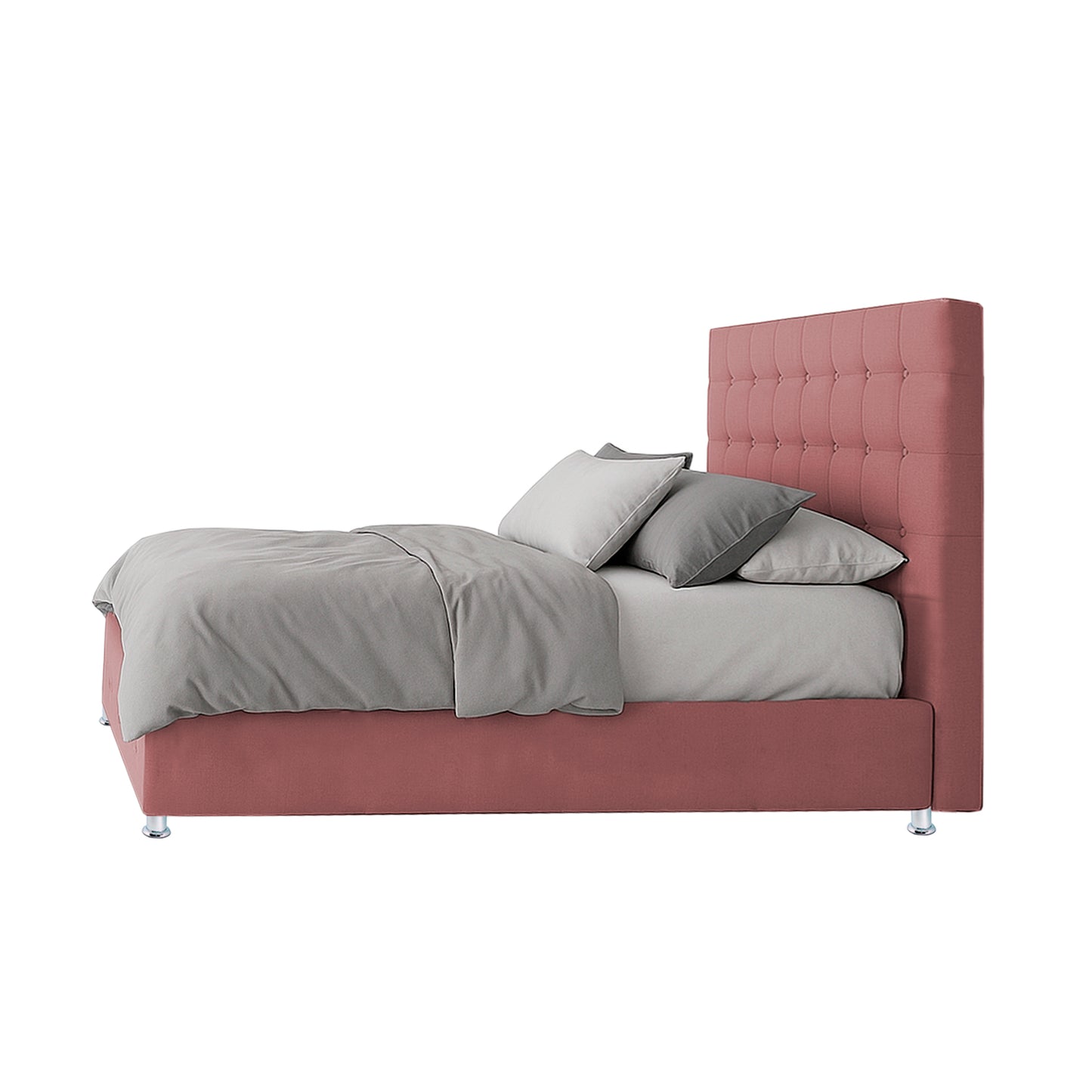 Base Cama Con Espaldar King Capital Salmon