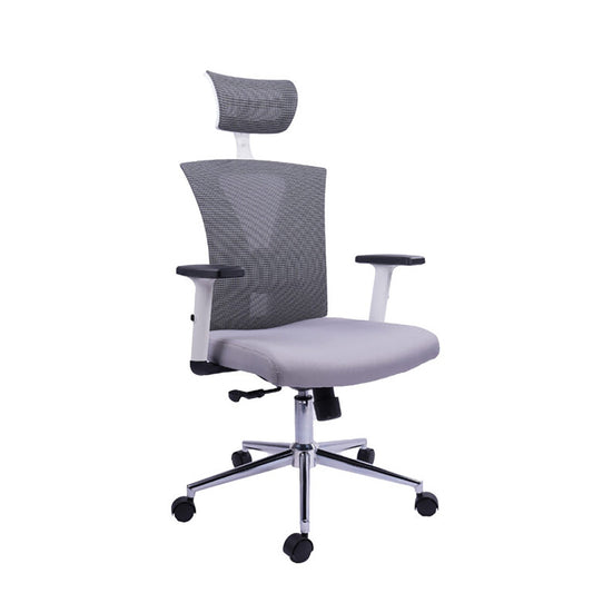 Silla De Oficina Turmanila Presidente Gris Blanca
