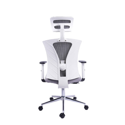 Silla De Oficina Turmanila Presidente Gris Blanca