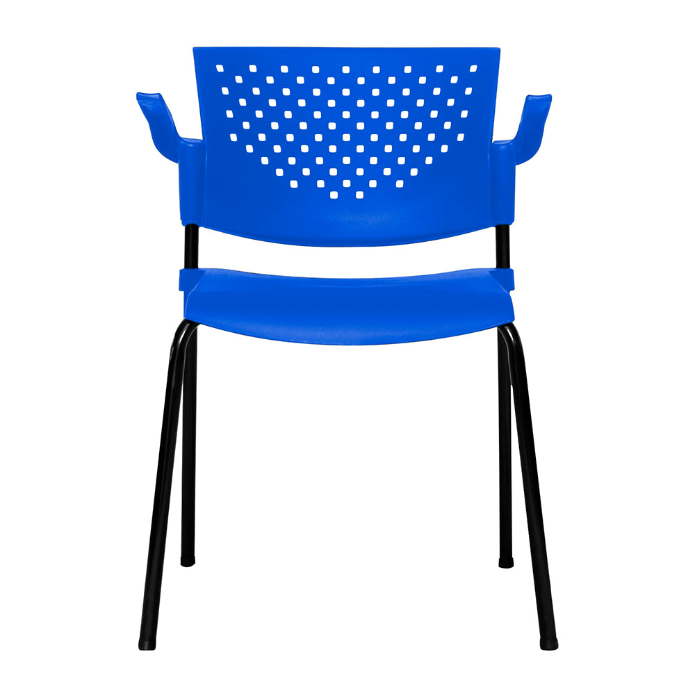 Silla Interlocutora Fly Con Brazos azul