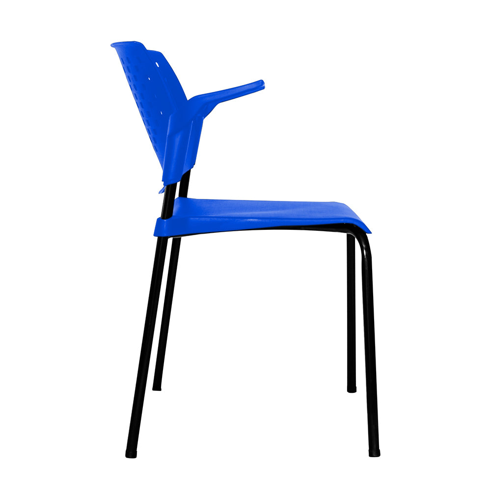 Silla Interlocutora Fly Con Brazos azul