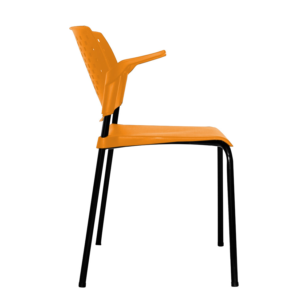 Silla Interlocutora Fly Con Brazos naranja