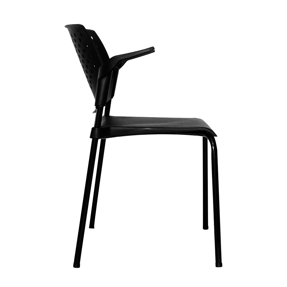 Silla Interlocutora Fly Con Brazos negro