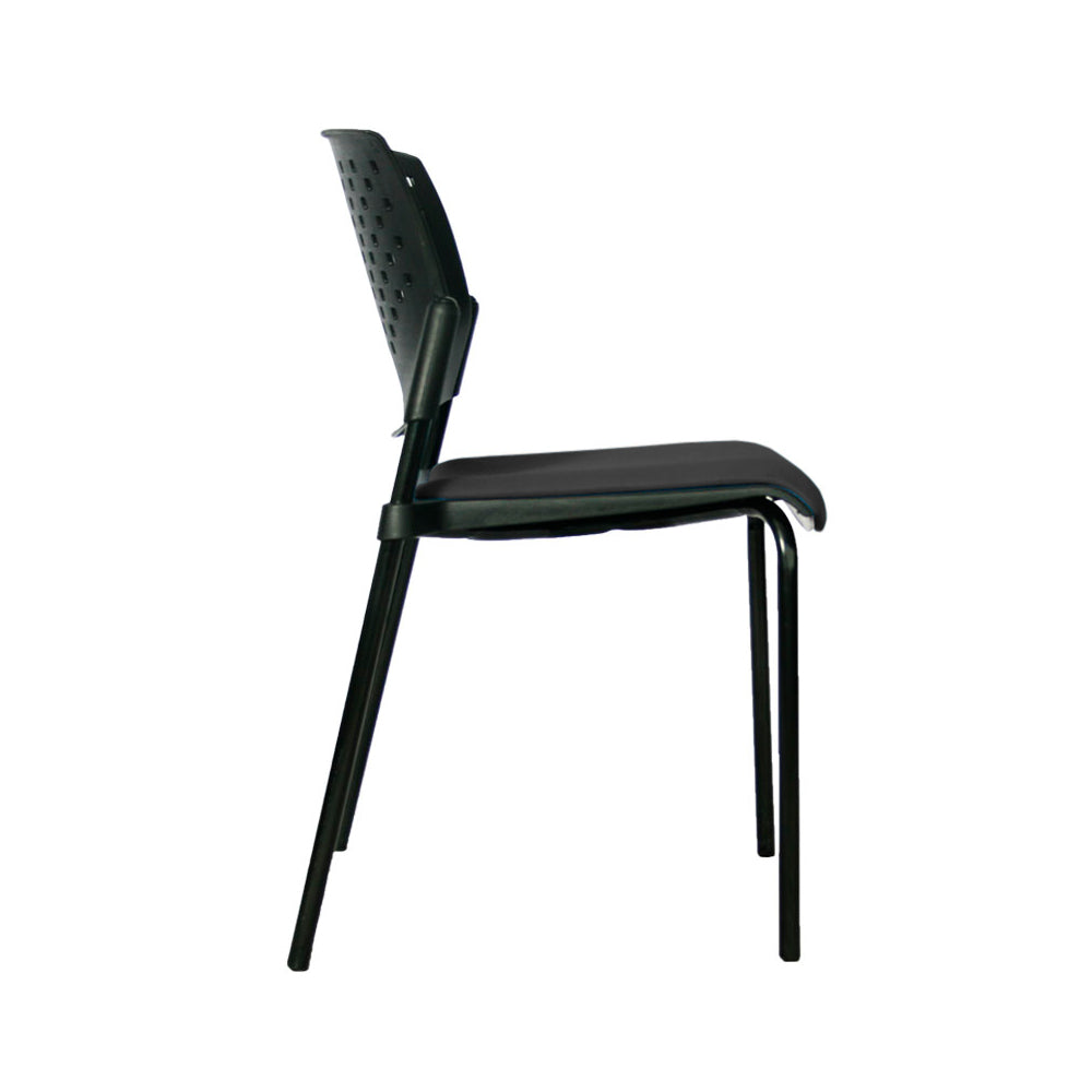 Silla Interlocutora Fly Tapizada negra