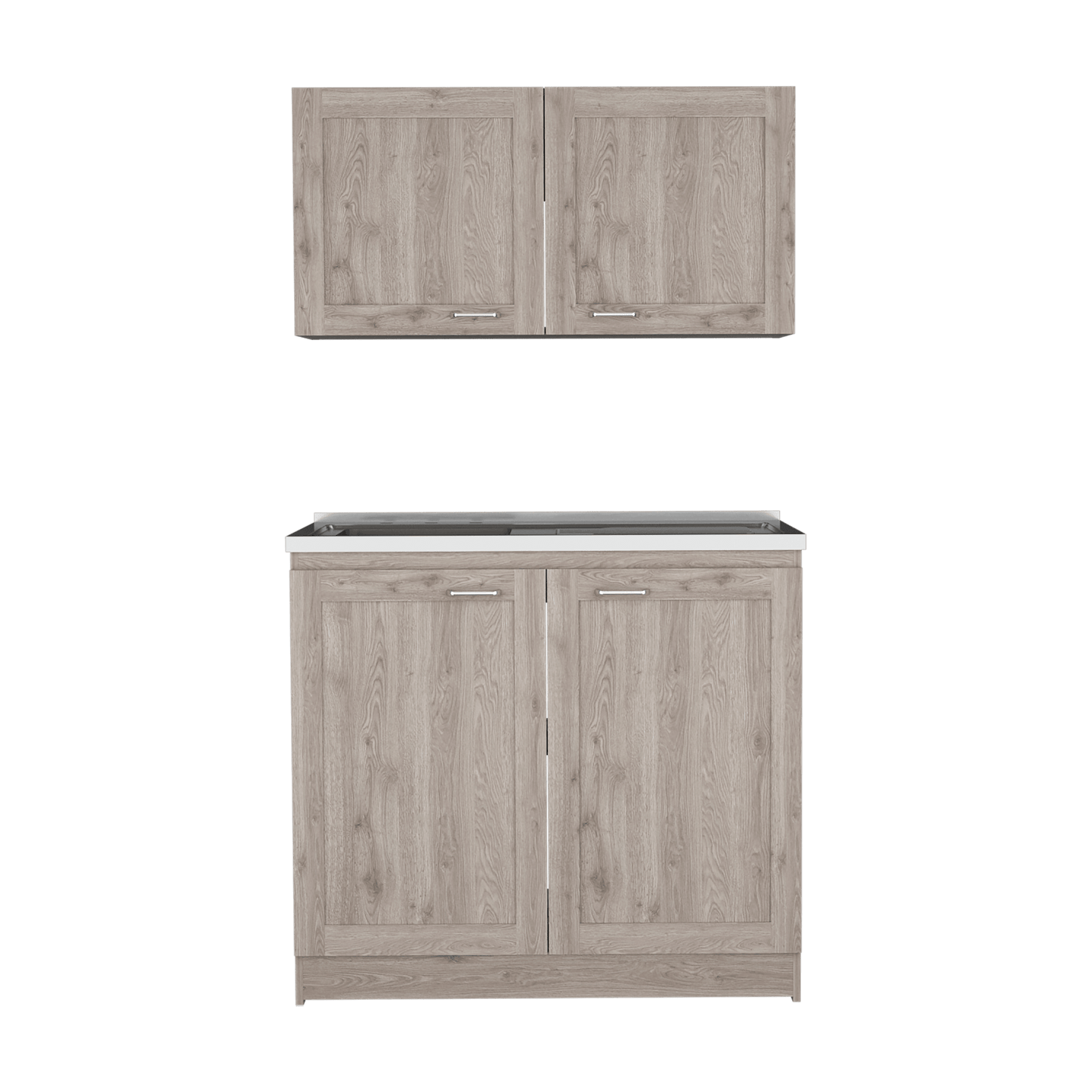 Cocina Integral Selari Ceniza Con Mesón Izquierdo