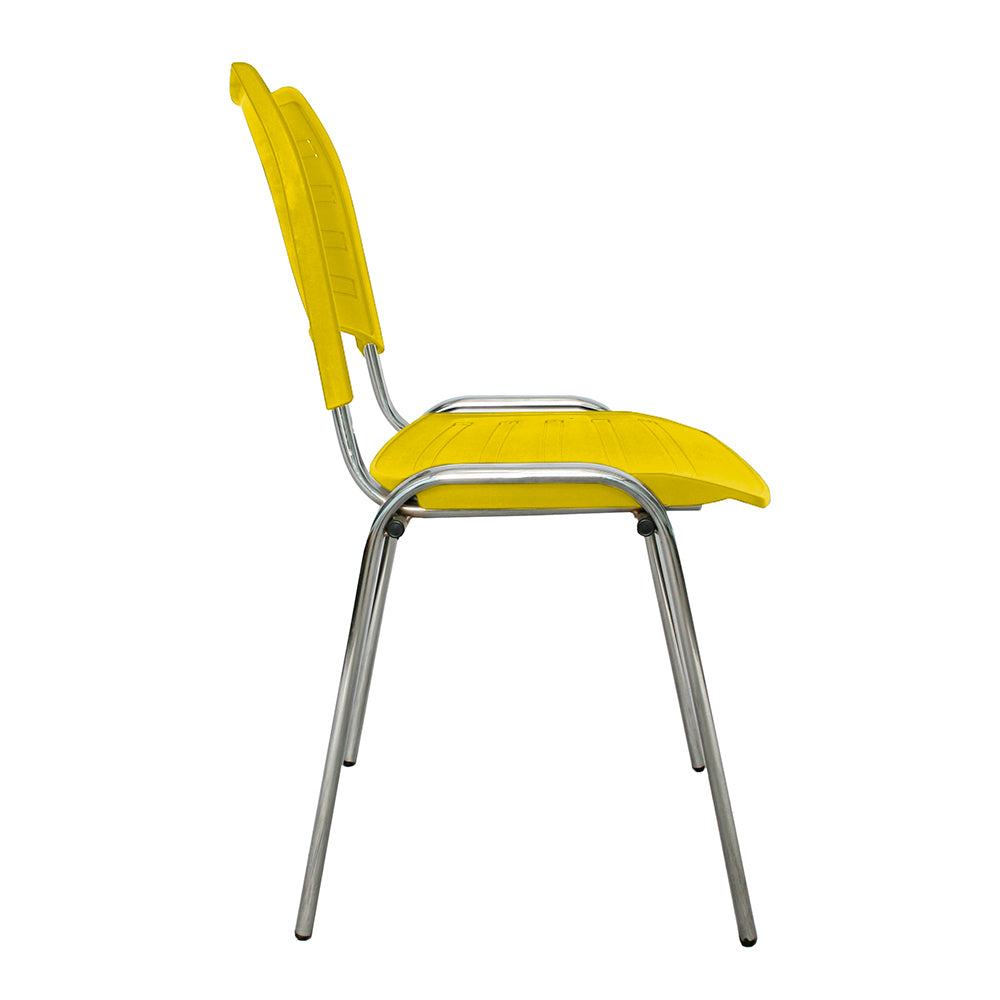 Silla Interlocutora Poole Base Cromada amarillo
