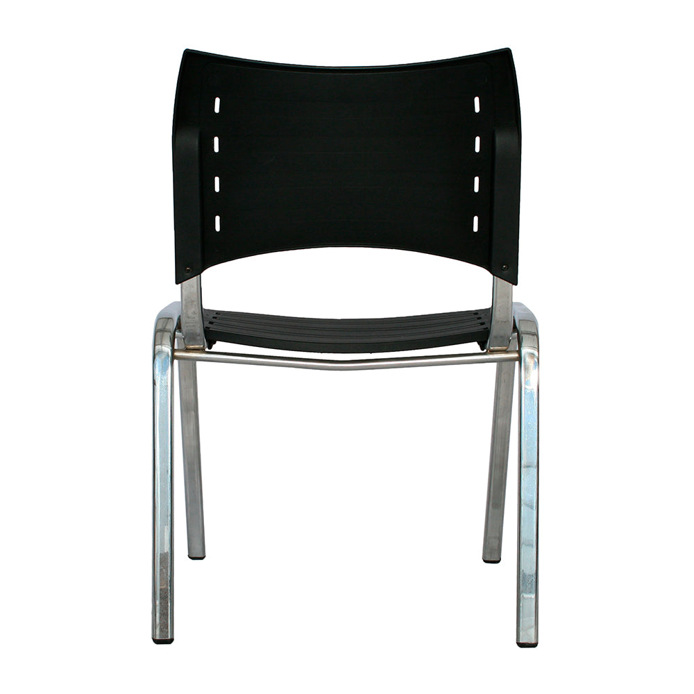 Silla Interlocutora Poole Base Cromada negro