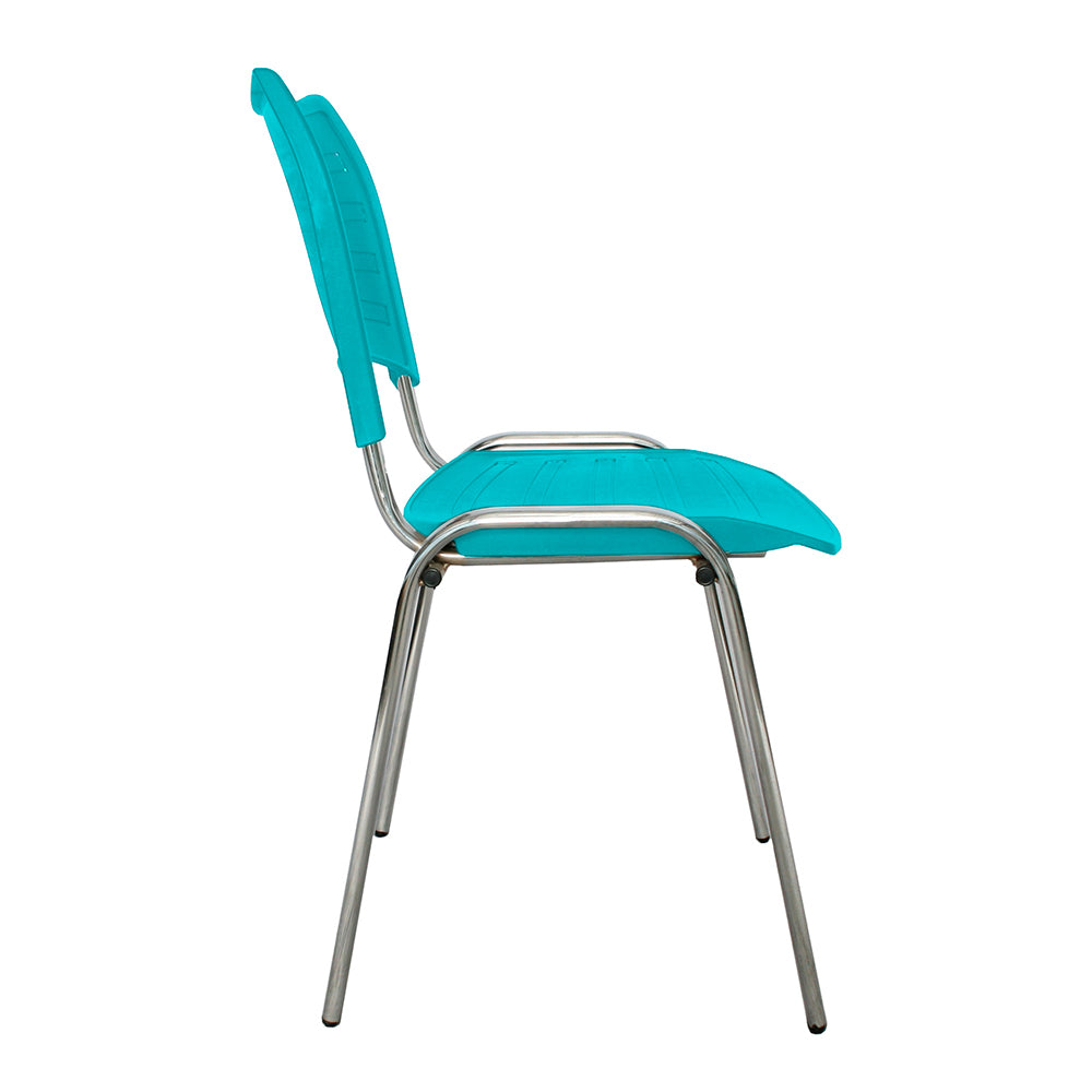 Silla Interlocutora Poole Base Cromada verde