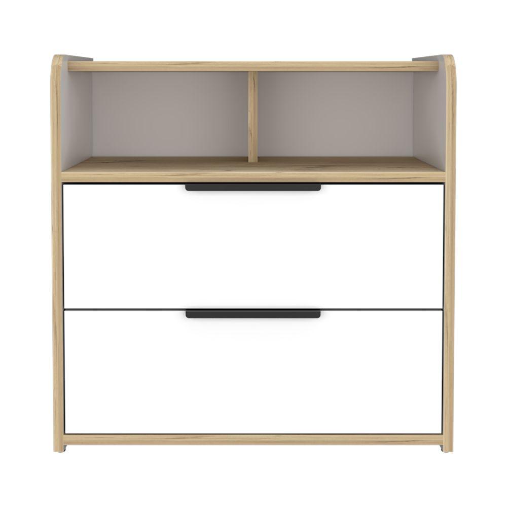 Mesa De Noche Zaleri Blanco Y Duna