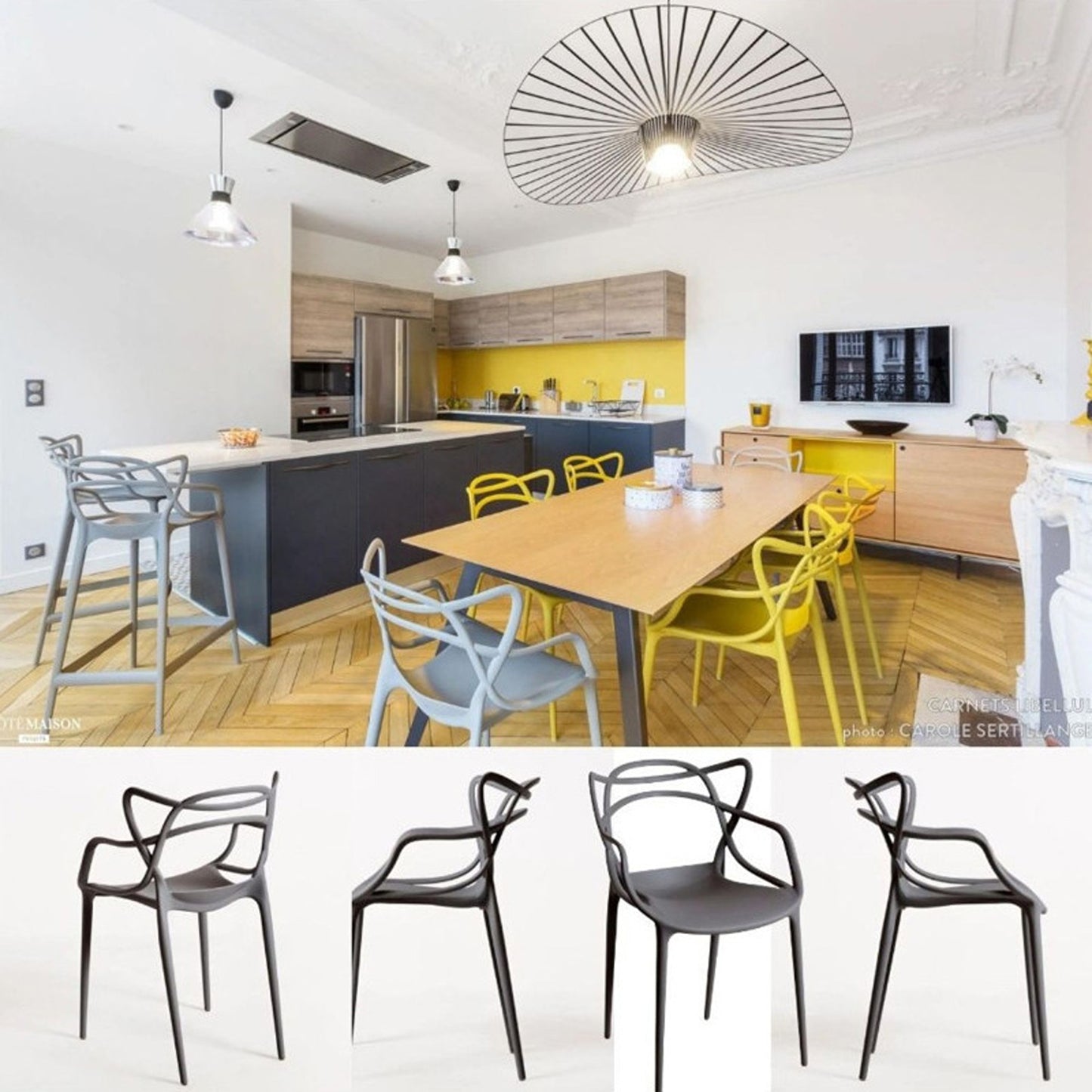 Silla Curva Streem Gris