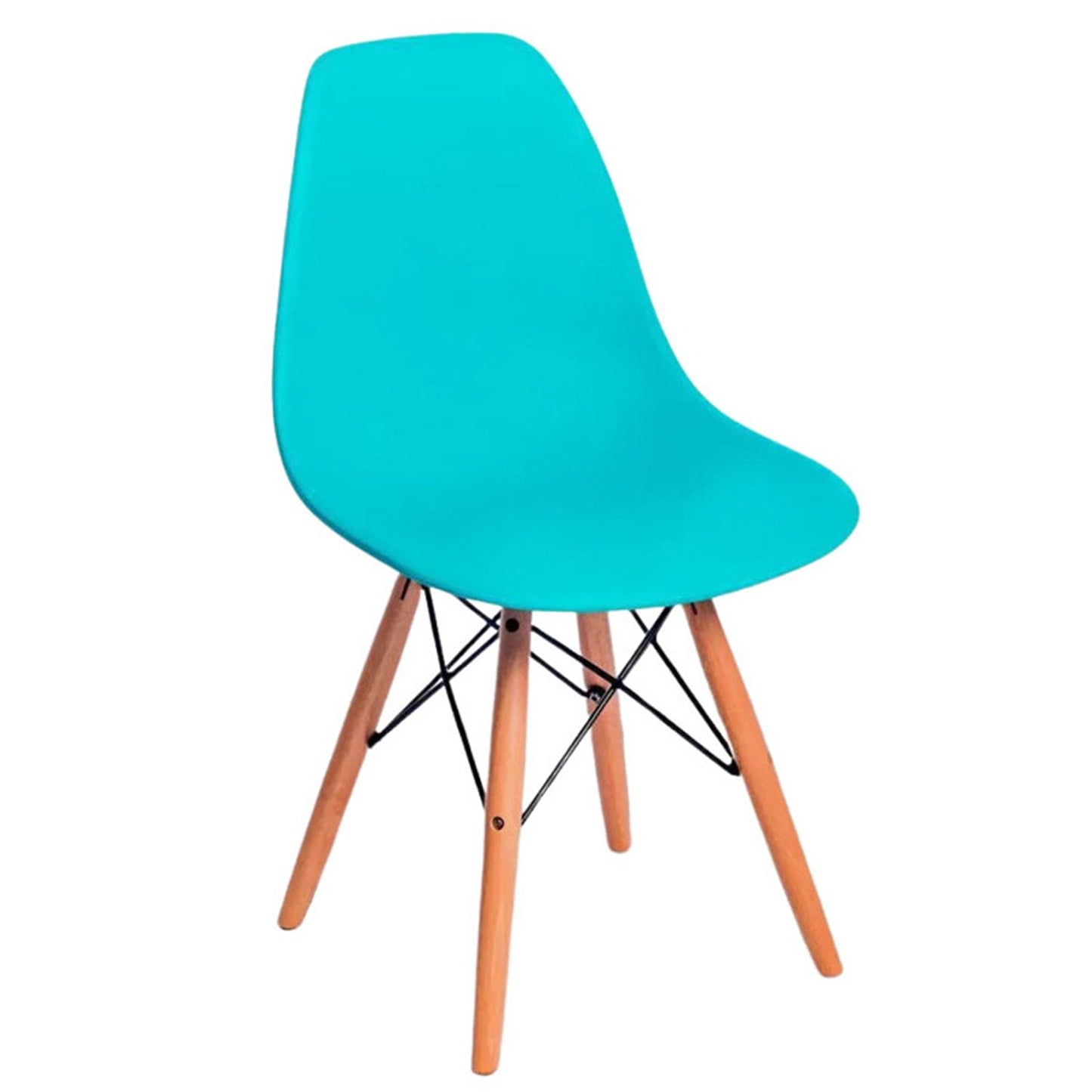 Set x4 Silla Eames Azul Aguamarina