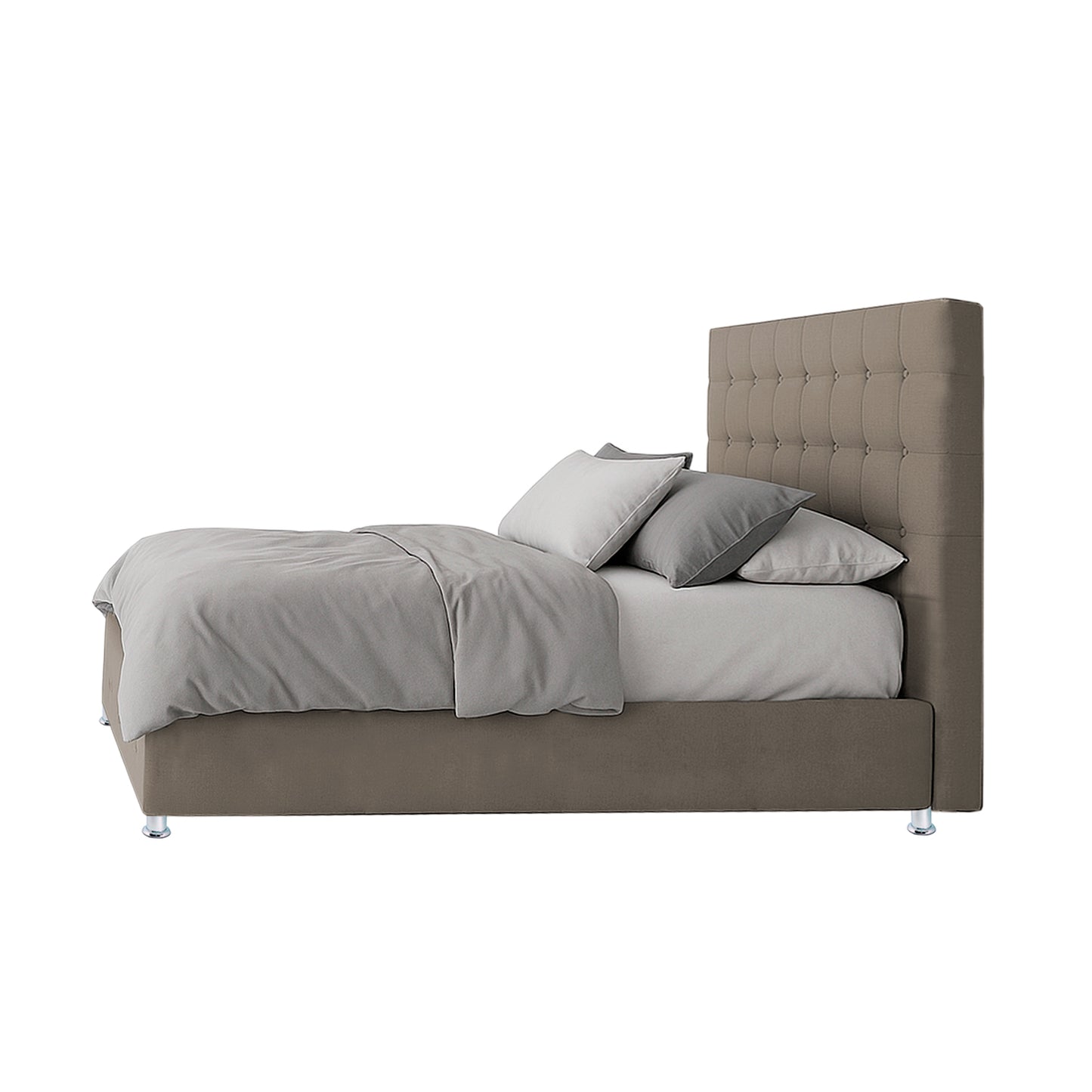 Base Cama Con Espaldar Semidoble Capital Taupe