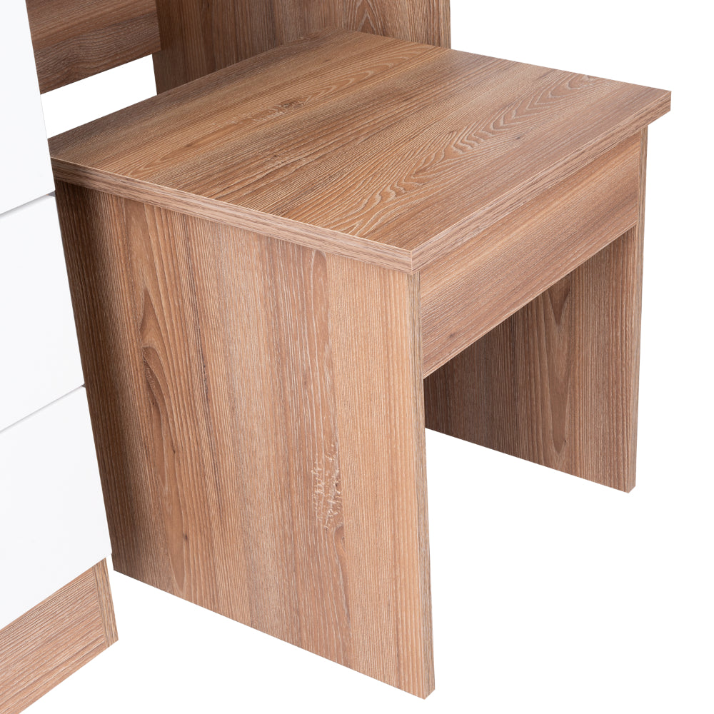 Mueble Tocador Okria Miel Y Blanco