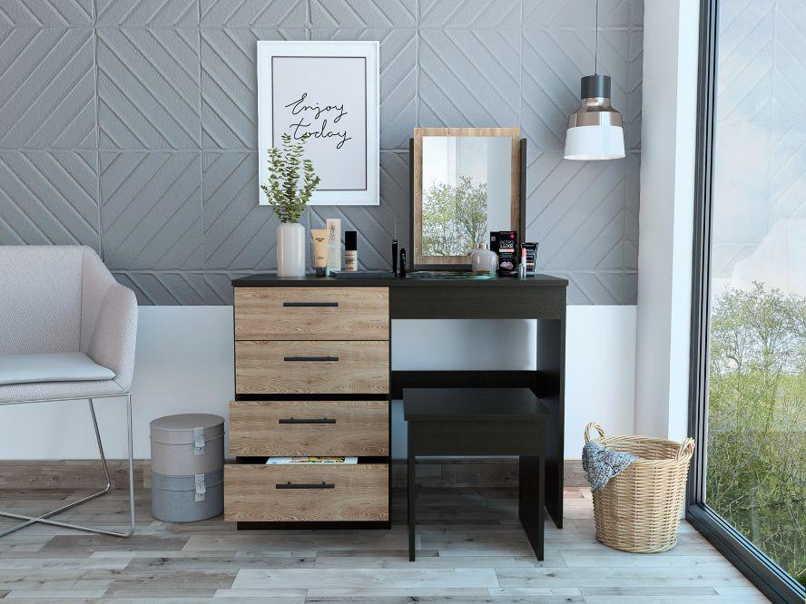 Mueble Tocador Okria Wengue Y Miel
