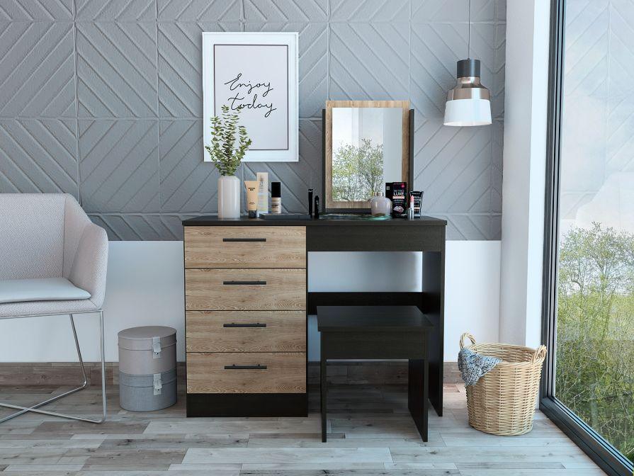 Mueble Tocador Okria Wengue Y Miel