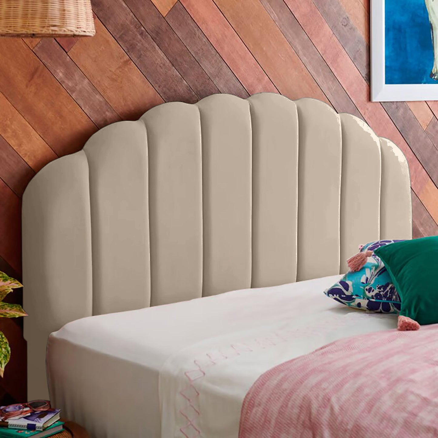 Base Cama con Espaldar Semidoble Infantil Coral taupe