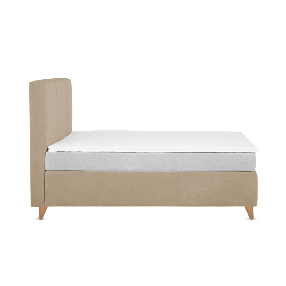 Base Cama Con Espaldar King Pretty Taupe