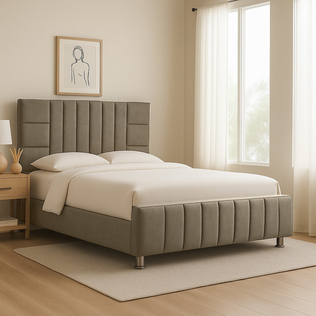 Cama Sencilla Fiora Taupe