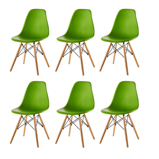 Set x6 Silla Eames Verde